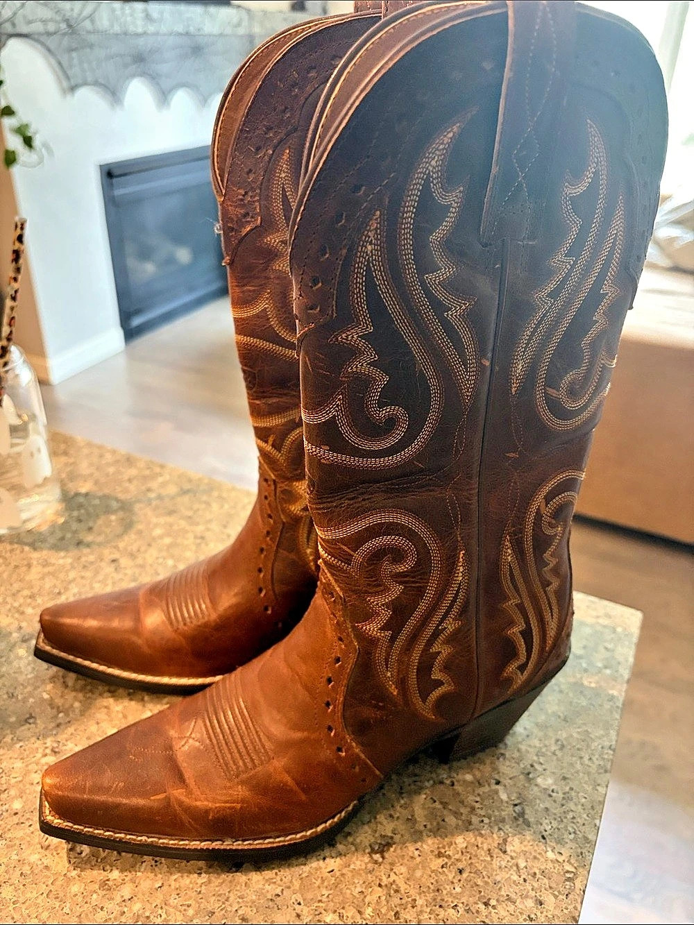 Ariat Heritage heritage X Toe elastic wide calf Boots Western Boots Brown
